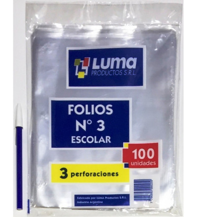 FOLIO STANDART ESCOLAR X 100 UNIDADES