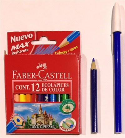 LAPIZ FABER COLOR X 12 UNIDADES