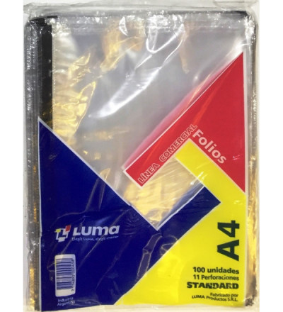 FOLIO STANDART A4 X 100 UNIDADES