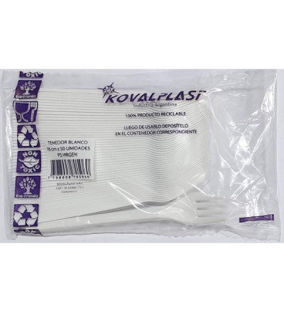 TENEDOR PLAST X 50 KOVALPLAST