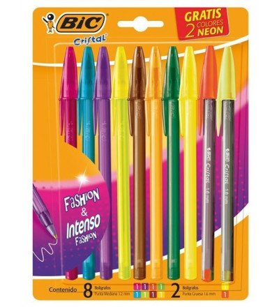 BIC FASHION X 8 SURTIDA +2NEON