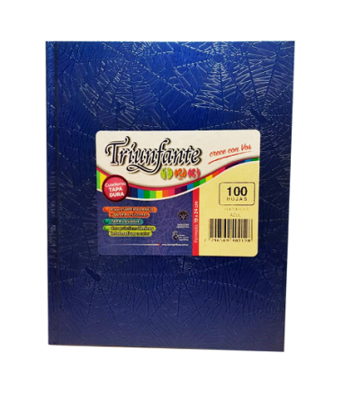 CUADERNO TRIUNFANTE 100 H RAYADO AZUL