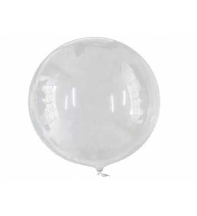 GLOBO BURBUJA 45CM TRANSP X5