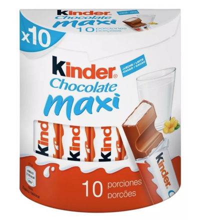 CHOCOLATE KINDER MAXI BARRAS X 10 UNIDADES