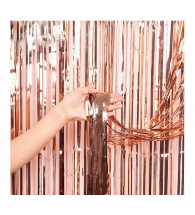 CORTINA PARA DECORAR ROSA GOLD