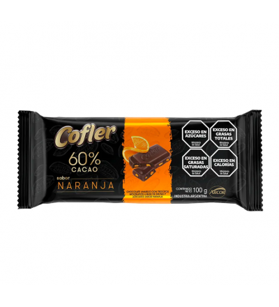 CHOCOLATE COFLER 60% NARANJA 100 GR