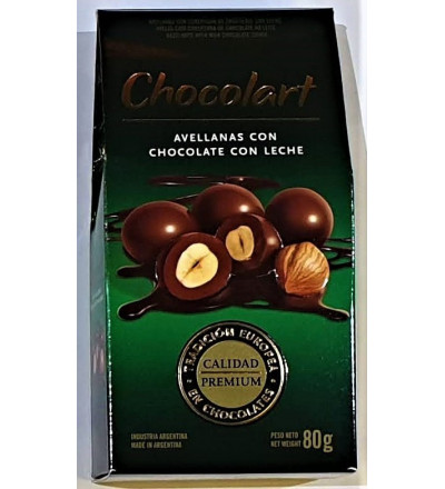 AVELLANAS C/CHOCOLATE CAJA 80 GR.