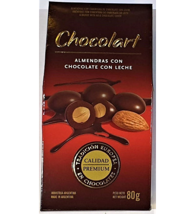 ALMENDRAS C/CHOCOLATE CAJA 80 GR.