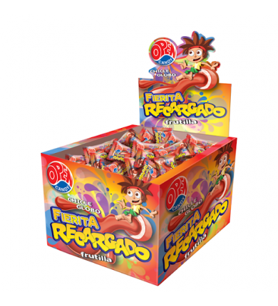 CHICLE FIERITA RELLENO 50 FRUTILLA  /