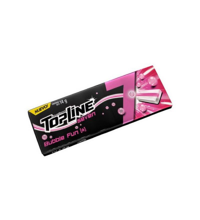 CHICLE TOP LINE SEVEN BUBBLE FUN X 16 UNIDADES