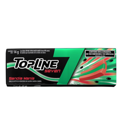 CHICLE TOP LINE SEVEN SANDIA X 16 UNIDADES