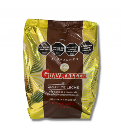 ALFAJOR GUAYMALLEN NEGRO X 6 UNIDADES