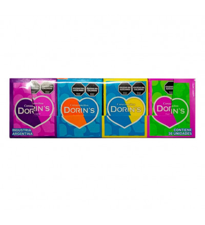 PASTILLA DORINS CORAZON MIX X 16 UNIDADES