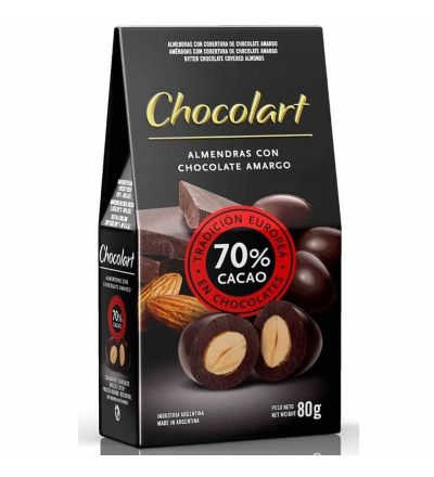 ALMENDRAS C/CHO AMARGO CAJA.80