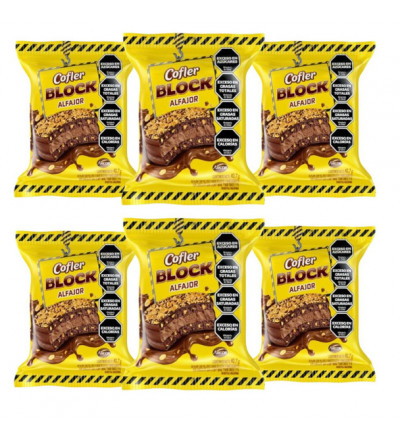 ALFAJOR COFLER BLOCK X 6 UNIDADES