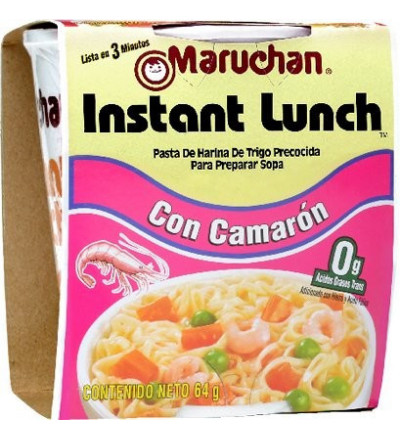 SOPA MARUCHAN CAMARON EN VASO 64 GR