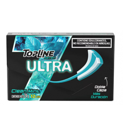 CHICLE TOP LINE SEVEN ULT CLEAN X 12 UNIDADES