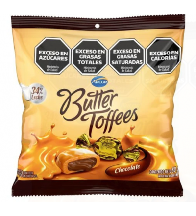 CARAMELO BUTTER TOFFEES CHOCOLATE 80 GR