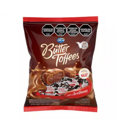 CARAMELO BUTTER TOFFEES AVELLANA X 648 GR