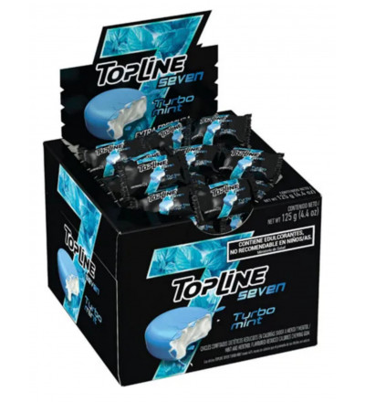 CHICLE TOP LINE SEVEN TURBO MINT 125 GR