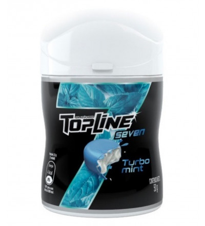 CHICLE TOP LINE SEVEN TURBO MINT 50 GR
