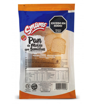 PAN DE MOLDE SMAMS SEMILLAS 200 GR