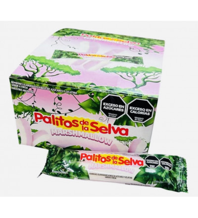 MALVAVISCO PALITOS DE LA SELVA MARSHMALLOW X 24 UNIDADES