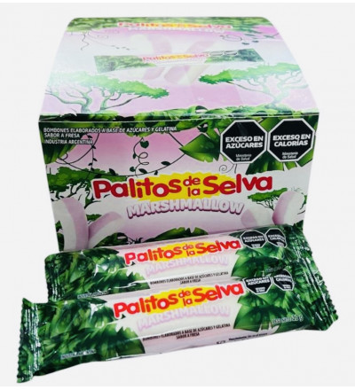 MALVAVISCO PALITOS DE LA SELVA MARSHMALLOW X 24 UNIDADES