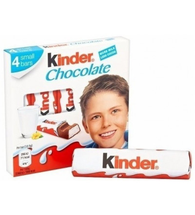 CHOCOLATE KINDER BARRITA X 4 UNIDADES