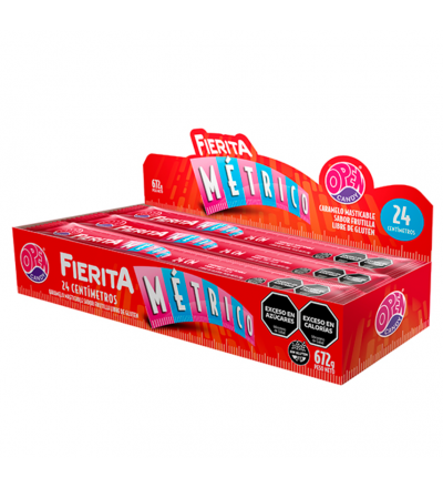 MASTICABLE METRICO FRUTILLA X 24 UNIDADES