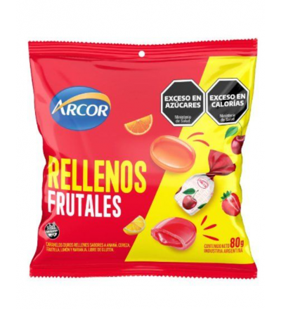 CARAMELO ARCOR RELLENO FRUTAL 80 GR