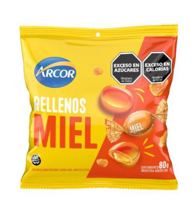 CARAMELO ARCOR RELLENO MIEL 80 GR