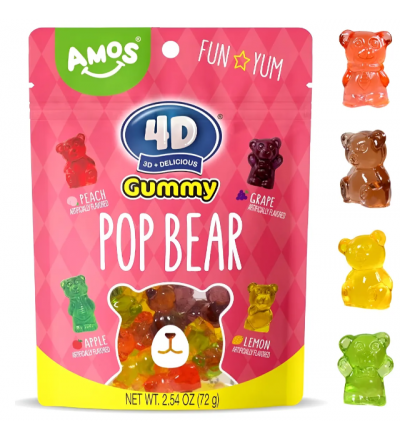 GOMITA 4D AMOS 100G OSITOS /