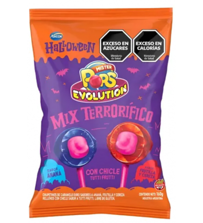CHUP POPS MIX TERRORIFICO 10 U
