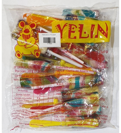 CHUPETIN HELICES X 15 U YELIN