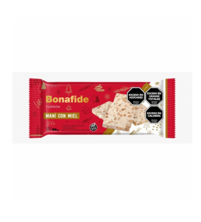 TURRON BONAFIDE MANI/MIEL 80 GR