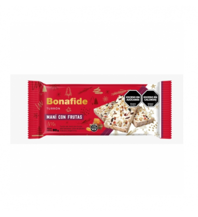 TURRON BONAFIDE 80G MANI/FRUTA
