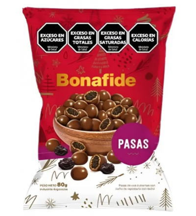PASAS UVA C/CHOC BONAFIDE 80 G