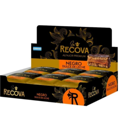 ALFAJOR LA RECOVA NEGRO X 12 UNIDADES