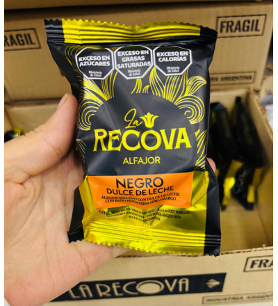 ALFAJOR LA RECOVA NEGRO X 12 UNIDADES