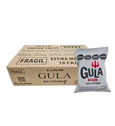 ALFAJOR GULA BLANCO CAJA X 18 UNIDADES