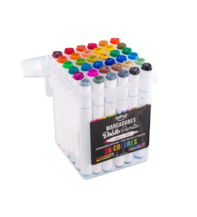 MARCADOR TALBOT DOBLE PUNTA X 36 UNIDADES
