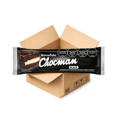 ALFAJOR CHOCMAN BLACK X 18 UNIDADES