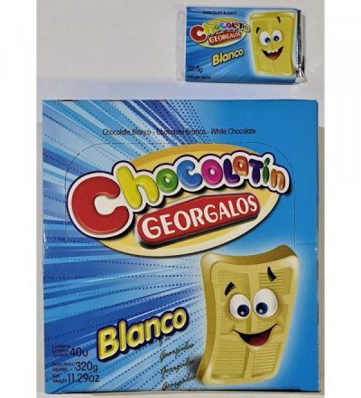 CHOCOLATE GEORGALO X40 BLANCO