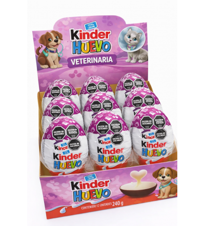 KINDER HUEVO NENA VETERINARIA X 12 UNIDADES