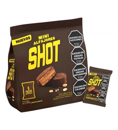 ALFAJOR SHOT MINI X 6 UNIDADES