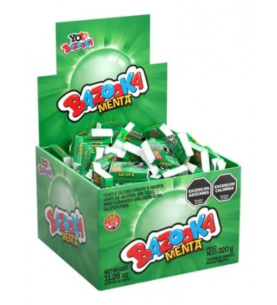 CHICLE BAZOOKA MENTA X 80 UNIDADES