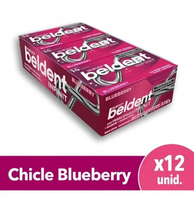 CHICLE BELDENT INFINIT14 BLUEBERRY X 12 UNIDADES
