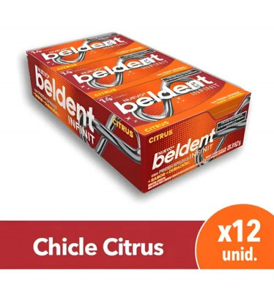CHICLE BELDENT INFINIT14 CITRUS X 12 UNIDADES