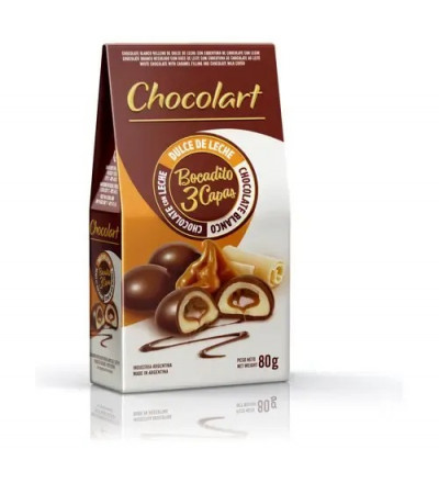 BOCADITOS DULCE DE LECHE CON CHOCOLATE X 80 GR